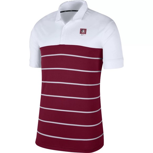 Nike FSU Seminoles Striped Performance Polo - Picture 1 of 2